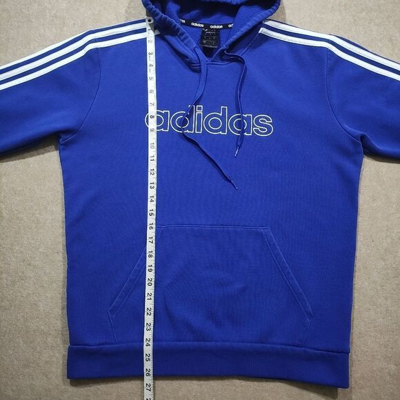 Adidas Men's Blue Long Sleeve Hoodie #C - Picture 4 of 5